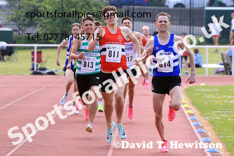 Mens Seniors 800 metres, 2024 North Eastern Track and Field Champs., Middlesbrough.  Photo: David T. Hewitson/Sports for All Pics